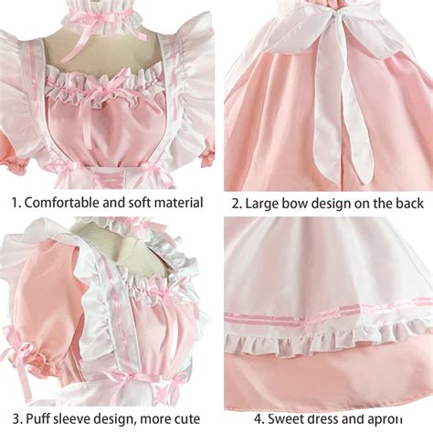 LISANEK Maid Outfit Anime Cosplay Lolita Maid Dress French Maid Costume ...