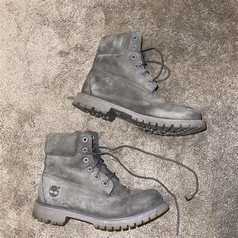 Timberland grey boots - Depop