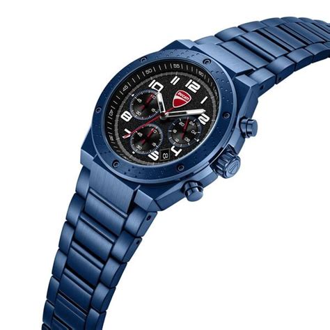 Buy Online Ducati Quartz Chronograph Black Dial Blue Stainless Steel ...