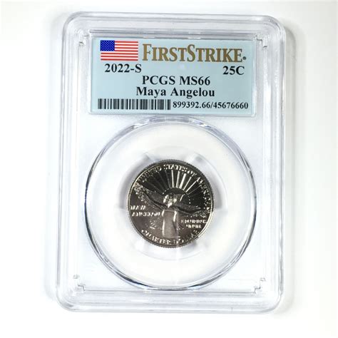 2022-S Maya Angelou Commemorative Quarter*First Strike*Graded MS66 by ...