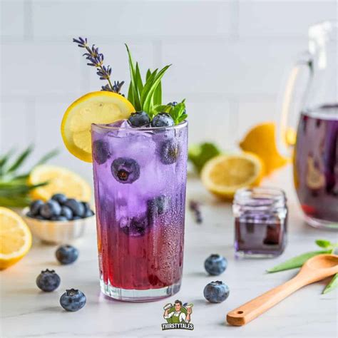 Blueberry Lavender Lemonade Mocktail Recipe - Thirsty Tales