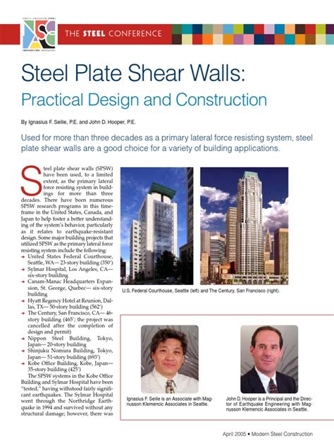 Design Procedure for Steel Plate Shear Wall Using Is Code 的图像结果
