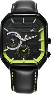 Fastrack Fastrack Groove Groove Multifunction Black Dial Guy's Leather ...