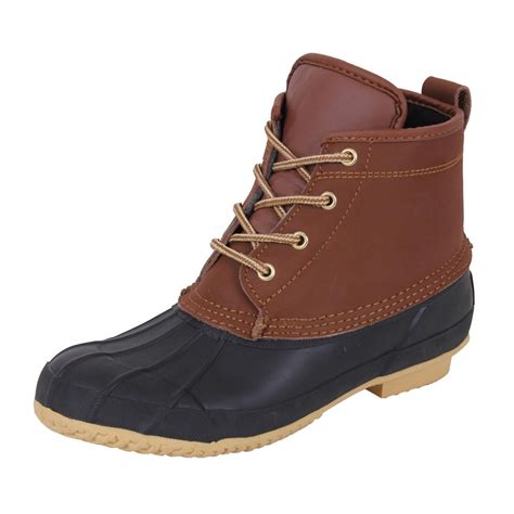 Rothco 6" All Weather Waterproof Duck Boots, Brown/Black - Walmart.com