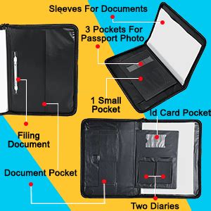 SVS PU Leather Multipurpose 24 File Sleeve to Store A4 Professional ...