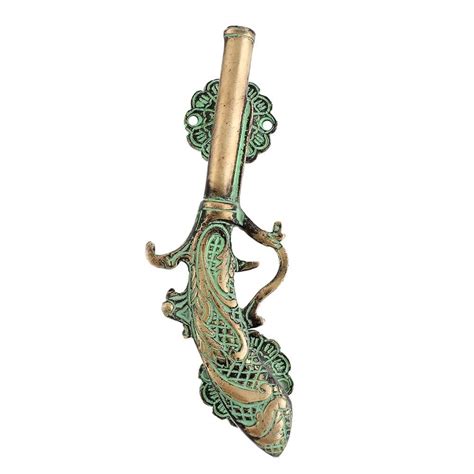 Indian-Shelf 2 Pack Left Side Gun Brass Cabinet Handles Unique Door ...