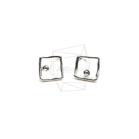 ERG-1862-R【2個入り】スクエアピアス,Square Post Earring | jewelmecca
