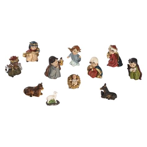 Buy Statue Nativity Scenes Set Christmas Crib Manger Miniatures Table ...