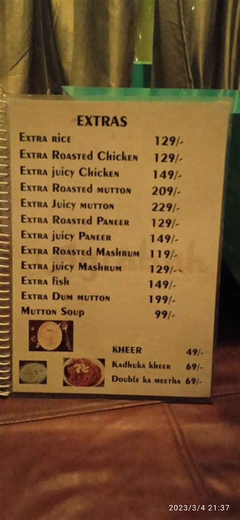 Menu at Agrabah The Arabic Family Restaurant, Kavali