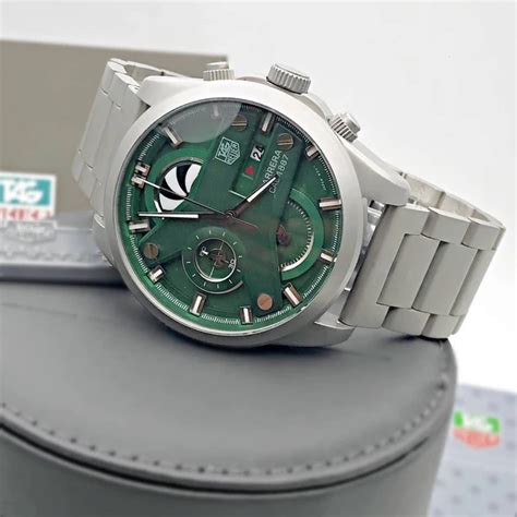 Tag Heuer Grand Carrera Cr7 1887 Green Chronograph Multi Dial Stainles ...