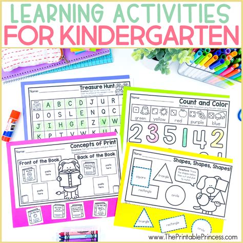 Printable Kindergarten Learning Activities