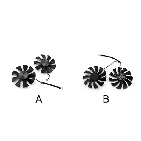 Buy 1 Pair Video Card Cooling Fans DC12V 0.35AMP Fans with 4 Pin ...
