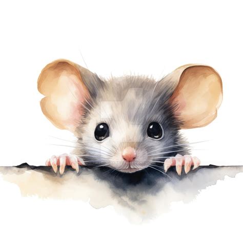 Cute Watercolor Mouse Clipart by Hassan-Hart on DeviantArt