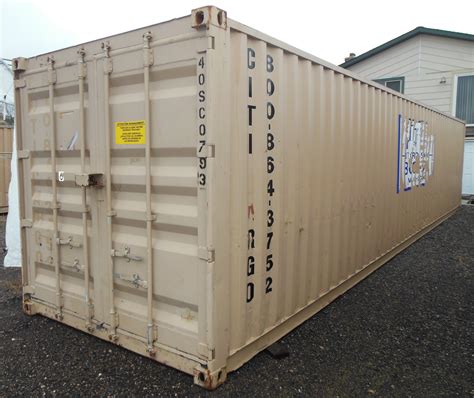 Five 40 Ft Steel Sea Containers / Cargo Boxes / Shipping Containers ...