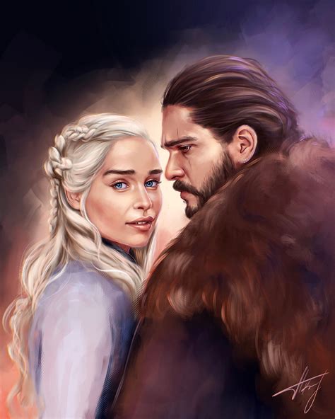 Daenerys Targaryen And Jon Snow Art