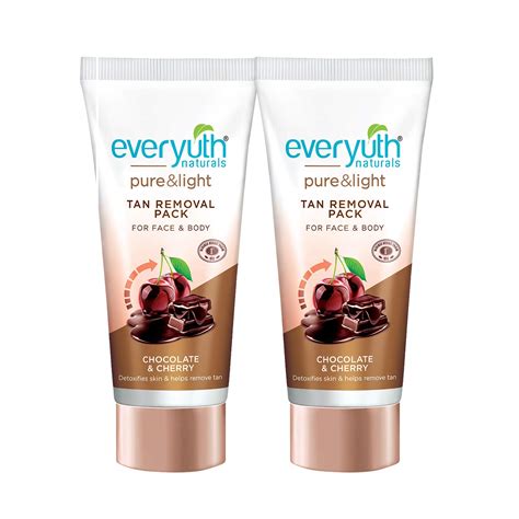 Everyuth Naturals Chocolate & Cherry Tan Removal Face Pack, 50 g (Pack ...