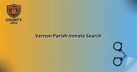 Vernon Parish Inmate Search