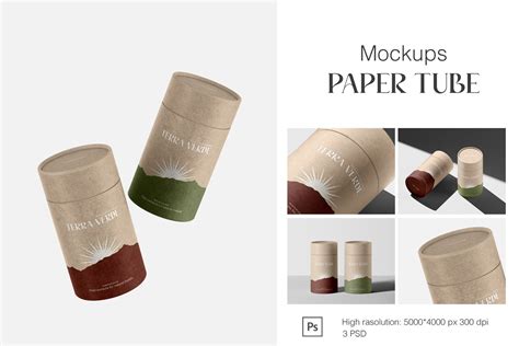 Paper tube mockups on Yellow Images Creative Store - 141973