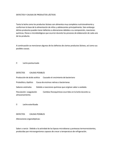 Causas de los Errores de Fábrica