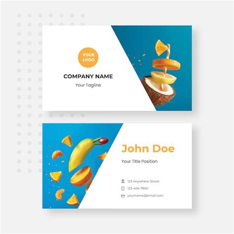 Business Card Design of Drigd Fruit Shop 的图像结果