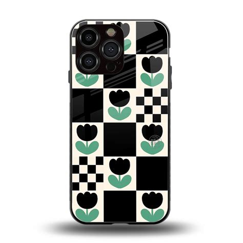 Minimalistic Flower Pattern Phone Case for Iphone 15 Pro Max | Glass ...
