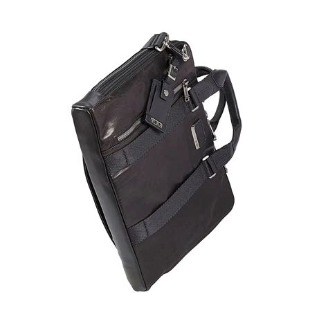 Alpha Bravo Aviano Slim Leather Briefcase