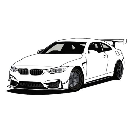 Luxury sport car black and white | Premium Vector