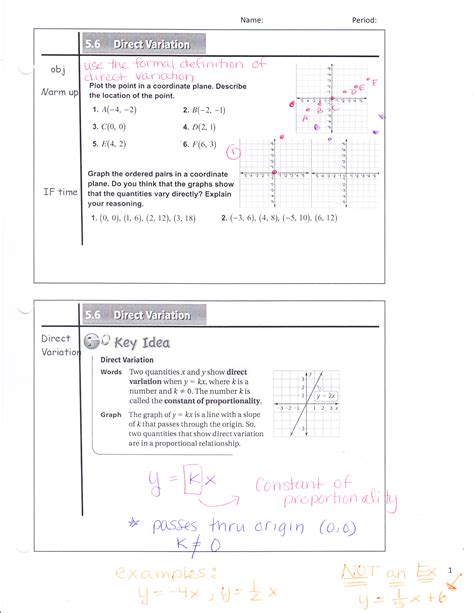 Image result for 5.6 Direct Variation