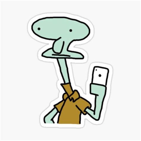 Squidward Phone Meme Sticker - Etsy Sweden