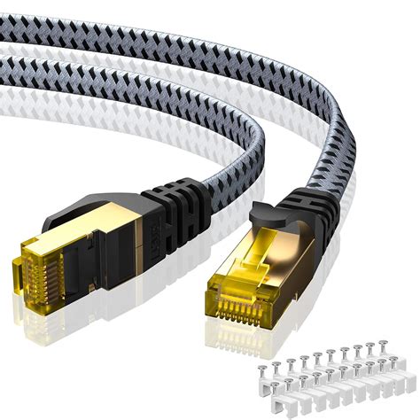 Cat 8 Ethernet Cable 50 FT, ARISKEEN 40Gbps 2000Mhz High Speed Cat8 ...