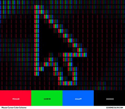 Mouse Cursor Color Scheme - Image Color Palettes - SchemeColor.com