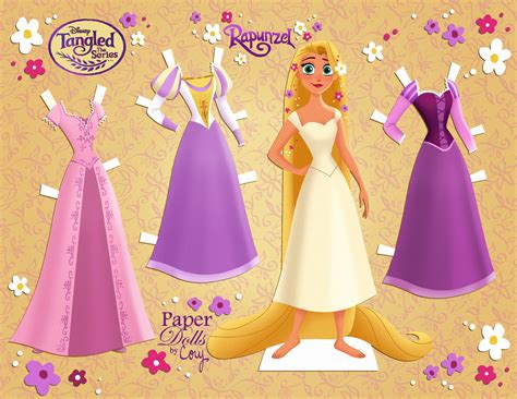Paper Dolls Dress Up Rainbow Rapunzel at Alyssa Hardwicke blog