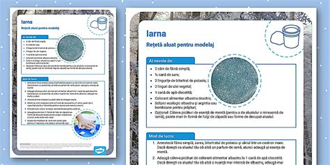 Iarna: Aluat pentru modelaj – Fișă cu instrucțiuni