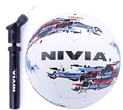 Buy Nivia Storm Rubber Football, Size 5, (White) Online at Low Prices ...