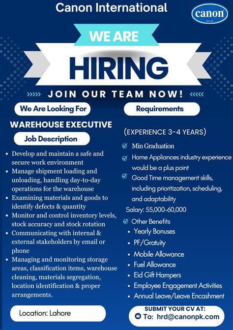 Canon International Pvt Ltd Jobs October 2024