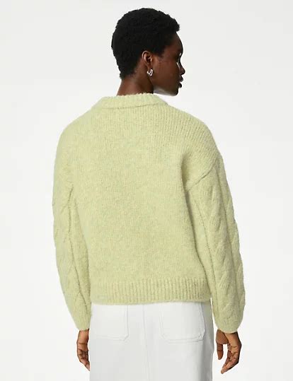Cable Knit Crew Neck Jumper