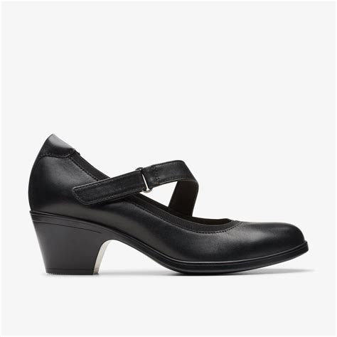 Women's Emily 2 Mabel Black Leather Mary Jane Shoes | Clarks