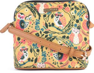 chumbak Yellow Sling Bag Jungle Stories Yellow - Price in India ...