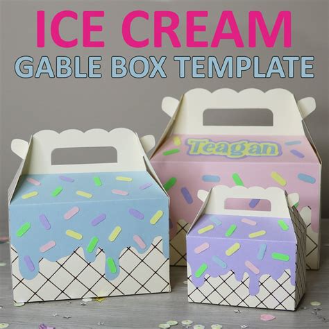 Ice Cream Gable Box Template