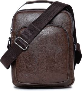 komto Black Sling Bag Men Sing Bag Messenger Bag PU Leather Shoulder ...