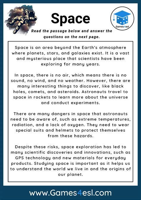 Space Exploration Worksheet: Engaging Activities for Learning About the ...