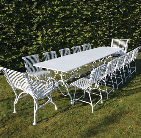 Casa Padrino Art Nouveau wrought iron garden furniture set white 300 x ...