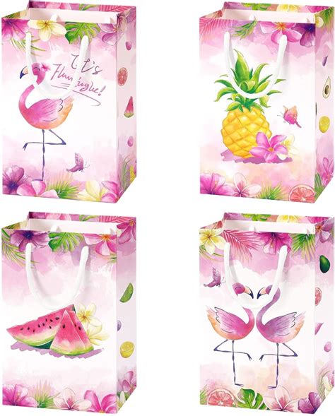 Amazon.com: WERNNSAI 16PCS Flamingo Birthday Party Favor Bags ...