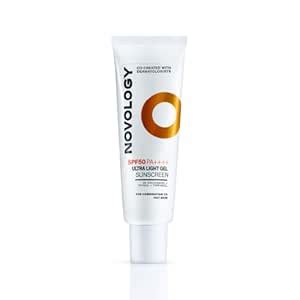 Novology SPF50 PA++++ Ultra Light Gel Sunscreen | Non-Greasy, Quick ...