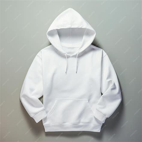 Premium Photo | Blank white hoodie lying on the table photographed from ...