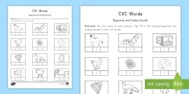 Beginning and Ending Sounds Worksheets | Twinkl USA - Twinkl