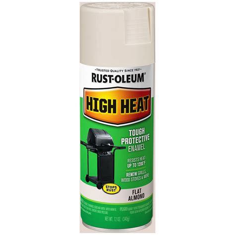 Almond, Rust-Oleum Specialty Satin High Heat Spray Paint- 12 oz, 6 Pack ...