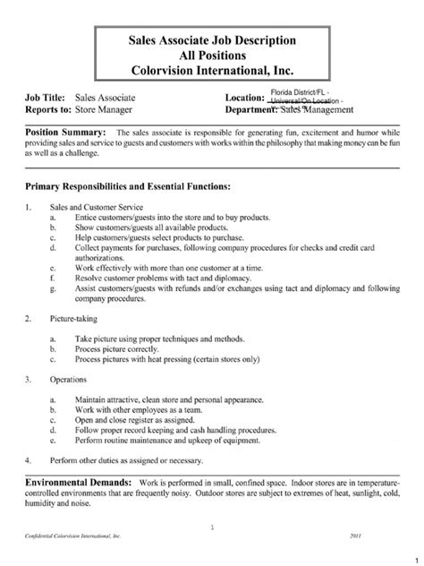 Image result for Sales Associate Job Description