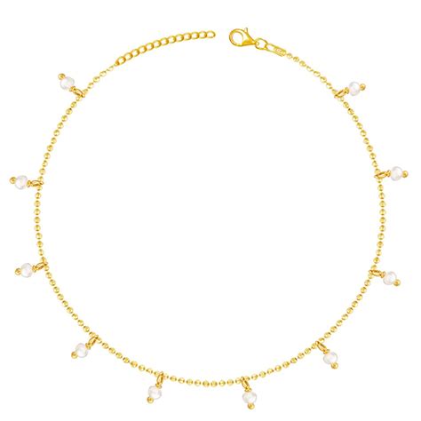 GIVA 925 Silver Golden Elegant Beauty Anklets (Single) |Gifts for Women ...