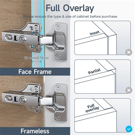 Snapklik.com : 20 Pack Full Overlay Soft Close Cabinet Hinges, Kitchen Cabinet Door Hinges For ...